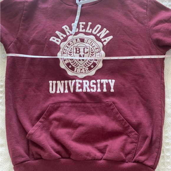 Barcelona University Men Women Hoodie Burgundy Colour Excellent condition Size L - Picture 4 of 6
